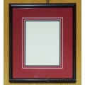 Black Metal Certificate / Picture Frame with Red Matte